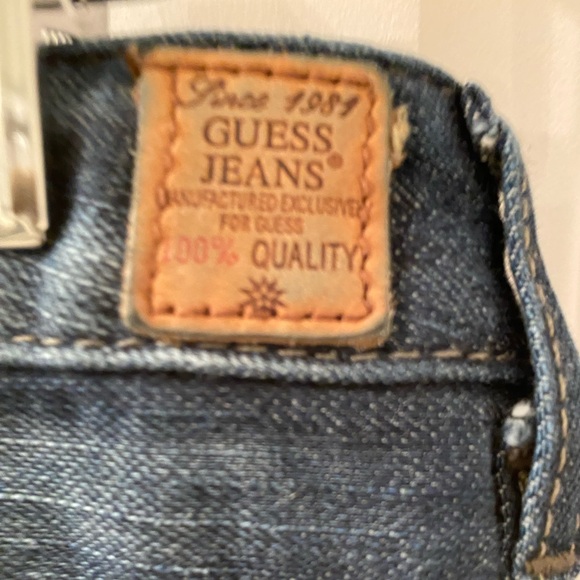 Gently Worn Dark Blue Guess Jeans Size 31 Starlet Slim Bootcut - Picture 11 of 15